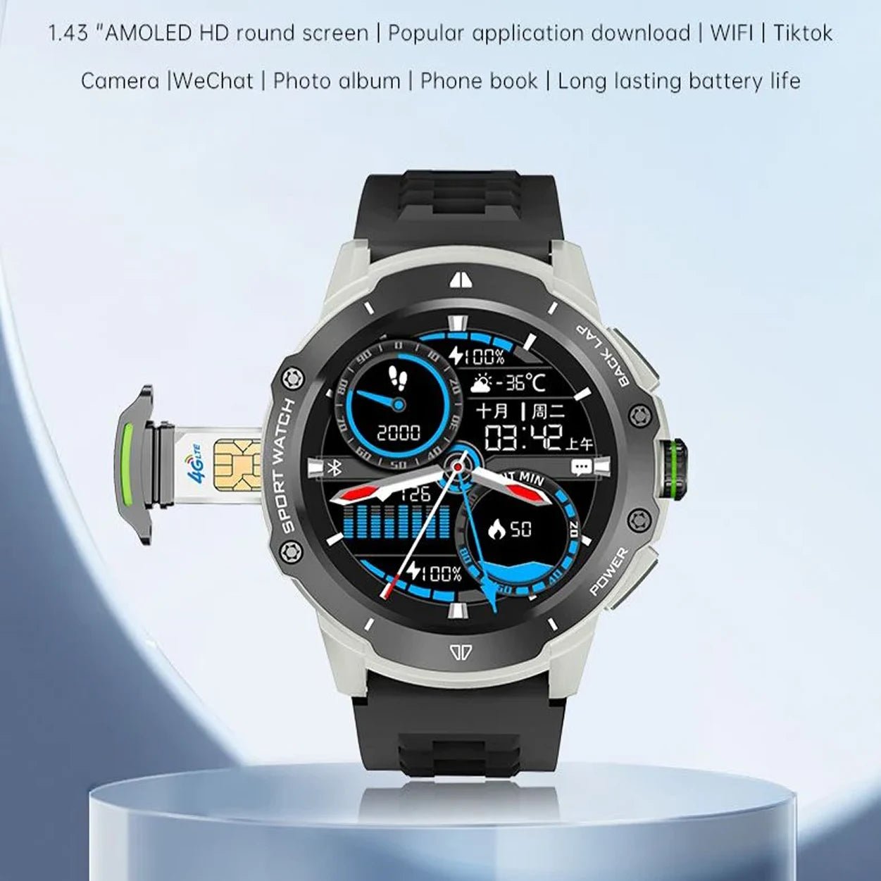 G15 Pro 5G Android Amoled Camera Smartwatch 2GB/32GB