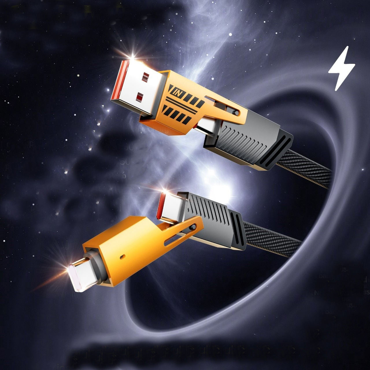 I Smart 4 in 1 Braided Fast Charging Cable